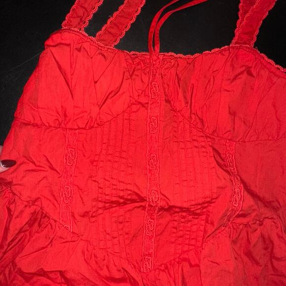 ASOS DESIGN corset bodice mini sundress with lace trim sz 12 - Picture 6 of 7